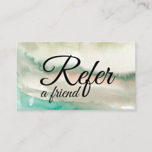 SIMPLE MINIMAL WATERCOLOR PINK REFERRAL CARD