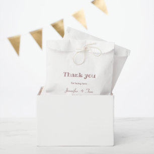simple minimal wedding thank you favor bag