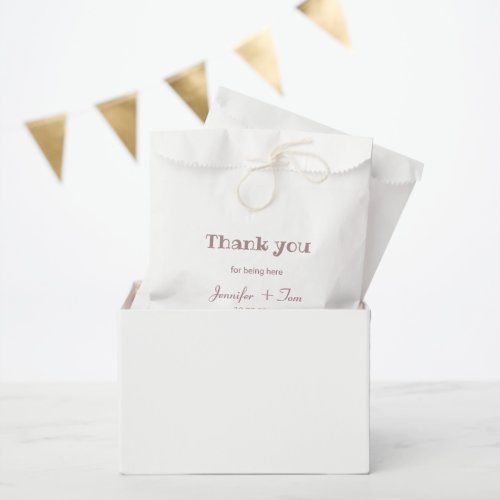 simple minimal wedding thank you  favor bag