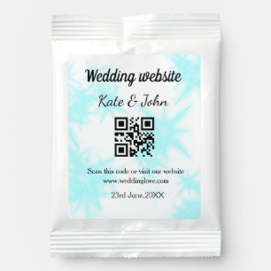 Simple minimal wedding website Q R code add name y Margarita Drink Mix