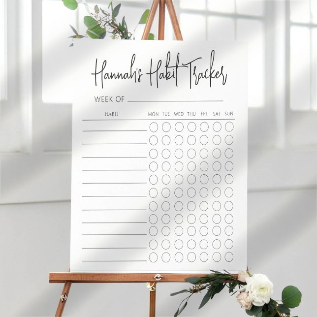 Simple Minimal Weekly Habit Tracker Notepad (Creator Uploaded)