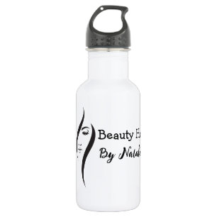 Simple Minimal White And Black Beauty Salon Stainless Steel Water Bottle