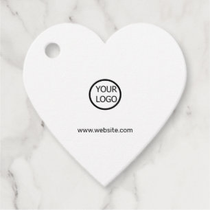 SIMPLE MINIMAL WHITE CUSTOM LOGO HERE NAME HERE GI FAVOR TAGS