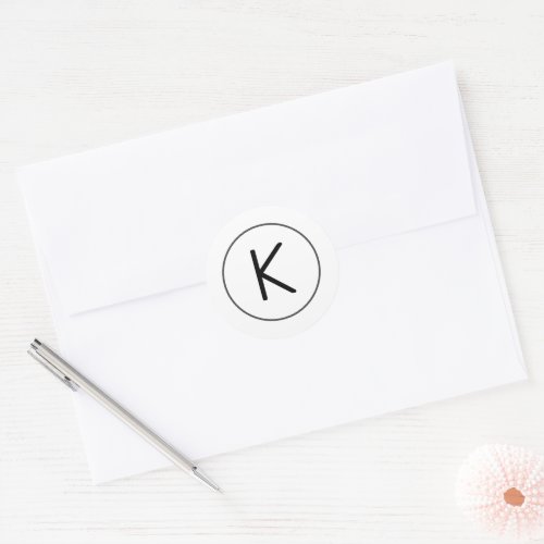 simple minimal white monogram envelope seals