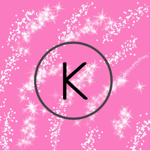 simple minimal white monogram pink glitter waterco cutout