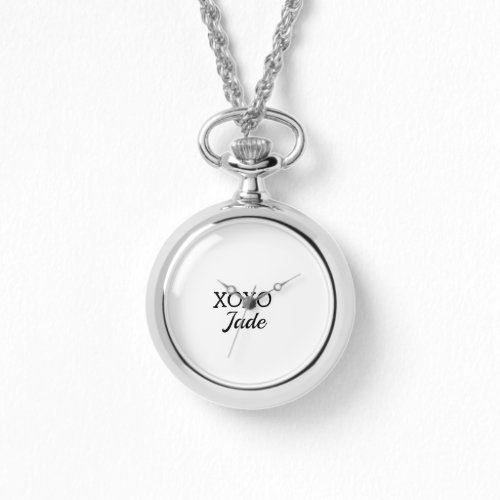 Simple minimal xoxo love add your text name  throw watch