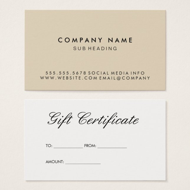 Simple Minimalist (Front & Back)