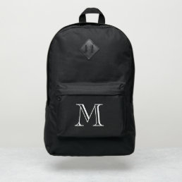 Simple minimalist 1 letter monogram college port authority&#174; backpack