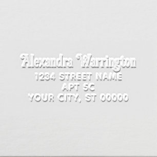 Simple Minimalist #35 Name Return Address Embosser