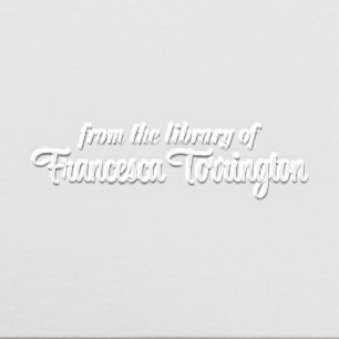 Simple Minimalist #78 Script Library Book Name Embosser