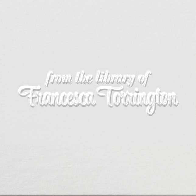 Simple Minimalist #78 Script Library Book Name Embosser (Design)