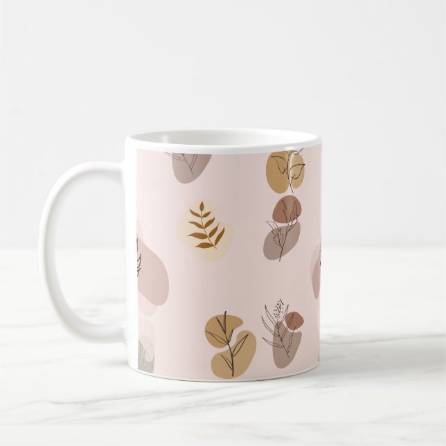 Simple Minimalist Abstract Art Patterned  Coffee Mug (Left)