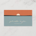 Simple Minimalist Abstract Sunset Photographer Business Card at Zazzle