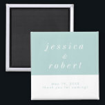 Simple Minimalist Airy Pastel Wedding Magnet<br><div class="desc">A simple and minimalist wedding ref magnet with airy pastel and white theme. Perfect give aways for your wedding.</div>