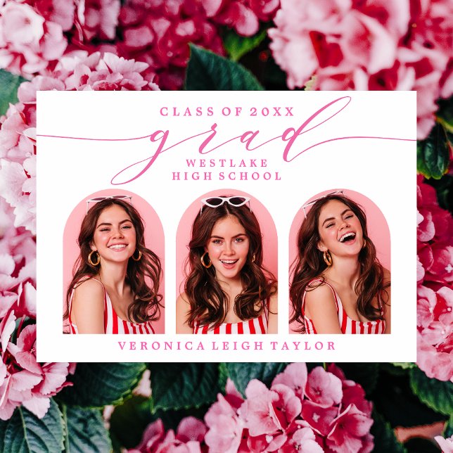 SIMPLE MINIMALIST ARCH CALLIGRAPHY GRAD INVITATION (Creator Uploaded)