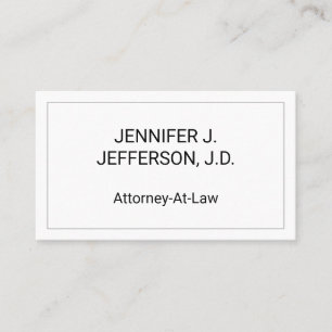 Simple & Minimalist Attorney-At-Law Business Card
