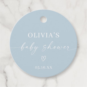 Simple Minimalist Baby Shower Favor Tags