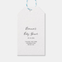 Simple Minimalist Baby Shower Gift Tags