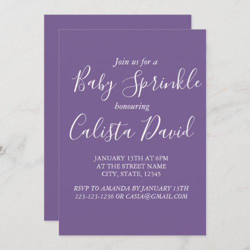 Simple minimalist baby shower sprinkle inviation i invitation