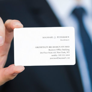 Simple minimalist basic classic professional business card