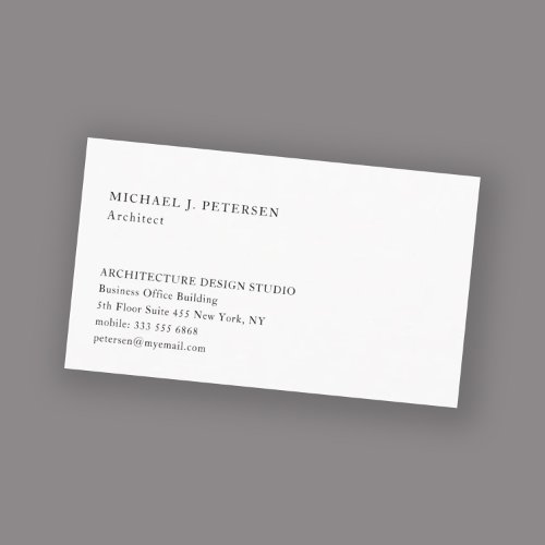 Simple minimalist basic professional template business card