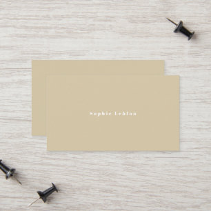 Simple Minimalist Beige  Calling Card