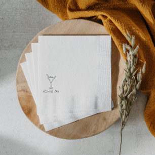 Simple Minimalist Birthday Party Napkins