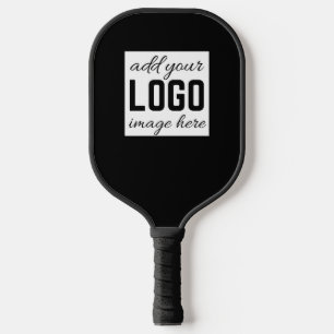 Simple Minimalist Black And White Custom Logo Pickleball Paddle