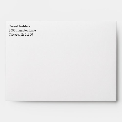 Simple Minimalist Black and White  Envelope