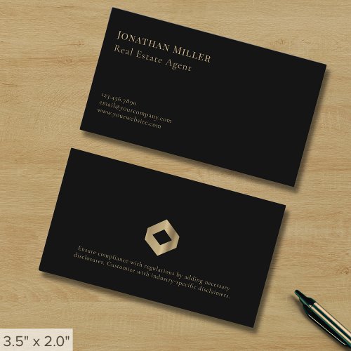 Simple Minimalist Black Business Card - Product | North Red Vine