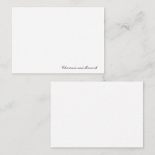 Simple Minimalist Black & White Note Card