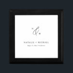 Simple Minimalist Black & White Wedding Monogram Gift Box<br><div class="desc">Looking for a simple and elegant way to store your wedding keepsakes? Check out this Simple Minimalist Black & White Wedding Monogram gift box. With its clean and modern design, this gift box is perfect for newlyweds, anniversary celebrations, or even bridal showers. The black and white color scheme and minimalist...</div>