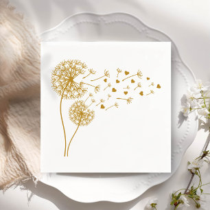 Simple Minimalist Blowing Dandelion Napkins