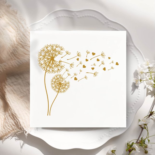 Simple Minimalist Blowing Dandelion Napkins (Creator Uploaded)