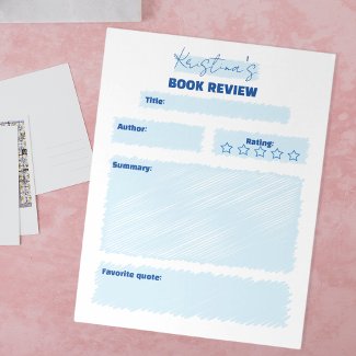 Simple Minimalist Blue and White Book Review