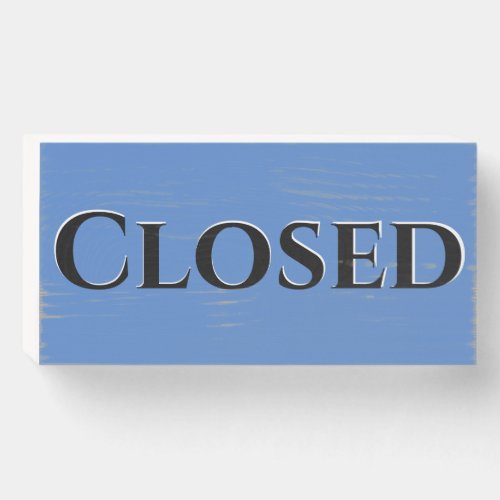 Simple Minimalist Blue and White Rustic Open Wooden Box Sign