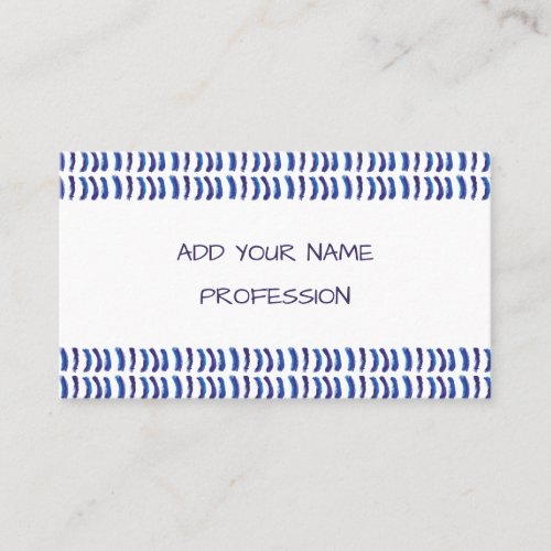 Simple Minimalist Blue Lines  Business Card
