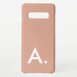 Simple Minimalist Blush Pink Custom Initial Samsung Galaxy S10  Case<br><div class="desc">Simple Minimalist Blush Pink Custom Initial Samsung Galaxy S10  Case</div>
