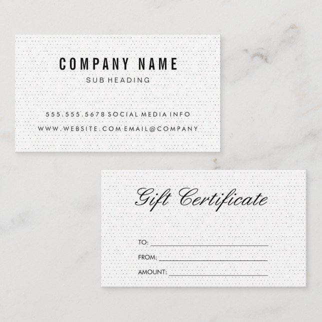Simple Minimalist | Boho Dot Pattern Discount Card (Front/Back)