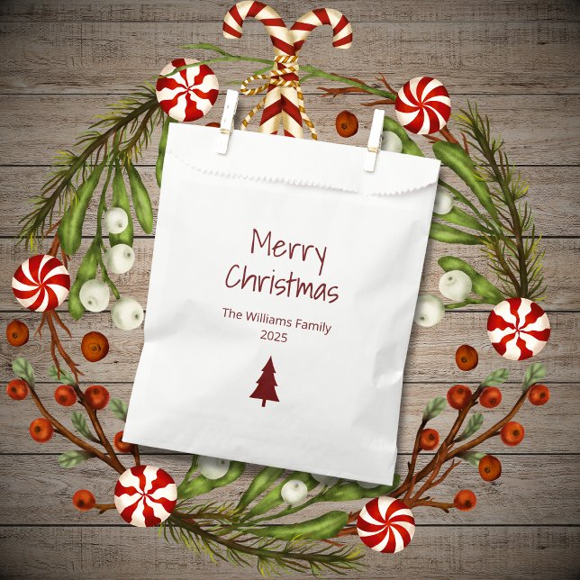 Simple Minimalist Boho Evergreen Christmas  Favor Bag (Creator Uploaded)