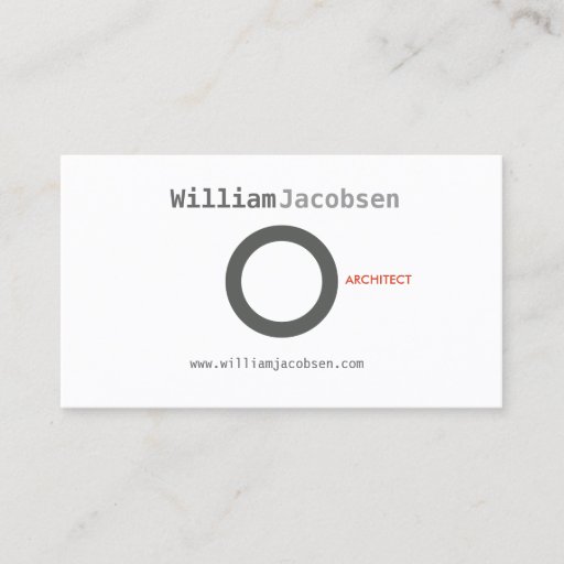 Customizable SIMPLE CIRCLE in GRAY Business Card