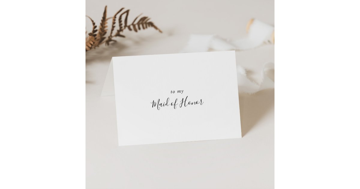Simple Minimalist Bridal Party Thank You | Zazzle
