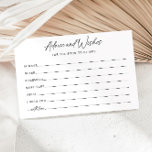 Simple Minimalist Bridal Shower Advice Card<br><div class="desc">This minimalist bridal shower advice cards is great for your guests to share advice with the couple. This simple bridal shower advice card design is minimal and simple that will perfectly match your minimalist bridal shower stationery or simple bridal shower!</div>