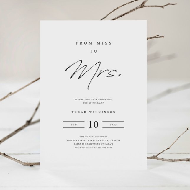 Simple Minimalist Bridal Shower Invitation (Creator Uploaded)