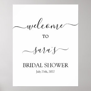 Simple Minimalist Bridal Shower Welcome sign