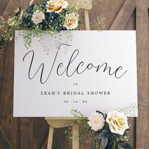 Simple Minimalist Bridal Shower Welcome Sign