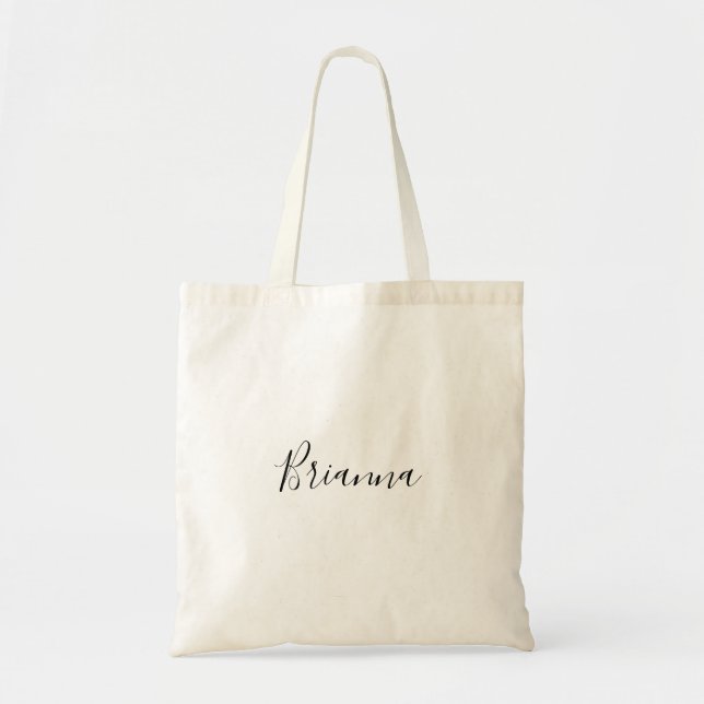 Simple Minimalist Bridesmaid Tote Bag (Front)