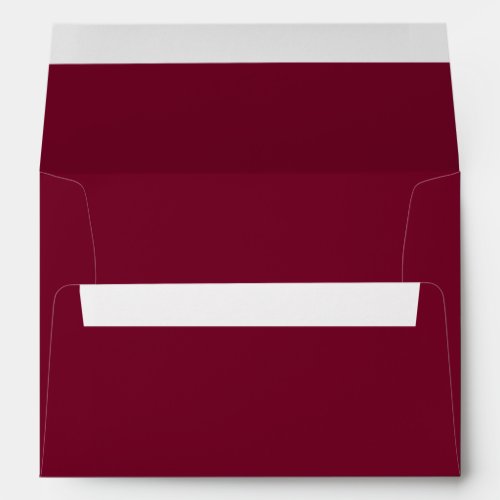 Simple Minimalist Burgundy Basic Return Address Envelope