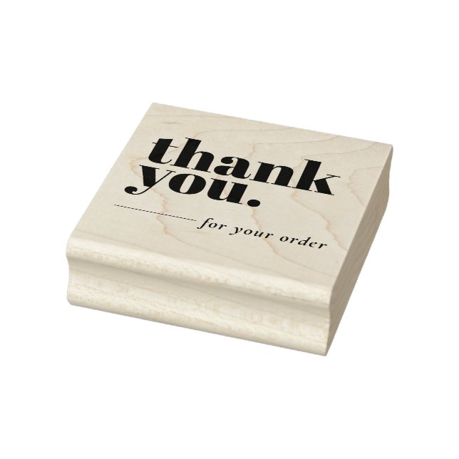 Simple Minimalist Business Customer Thank You  Rubber Stamp (Stamp)