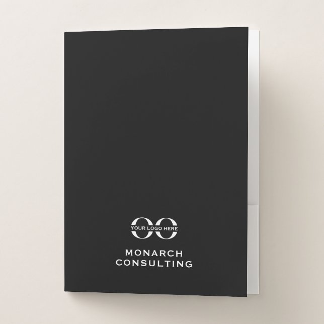 Simple Minimalist Business Logo Pocket Folder (Front)